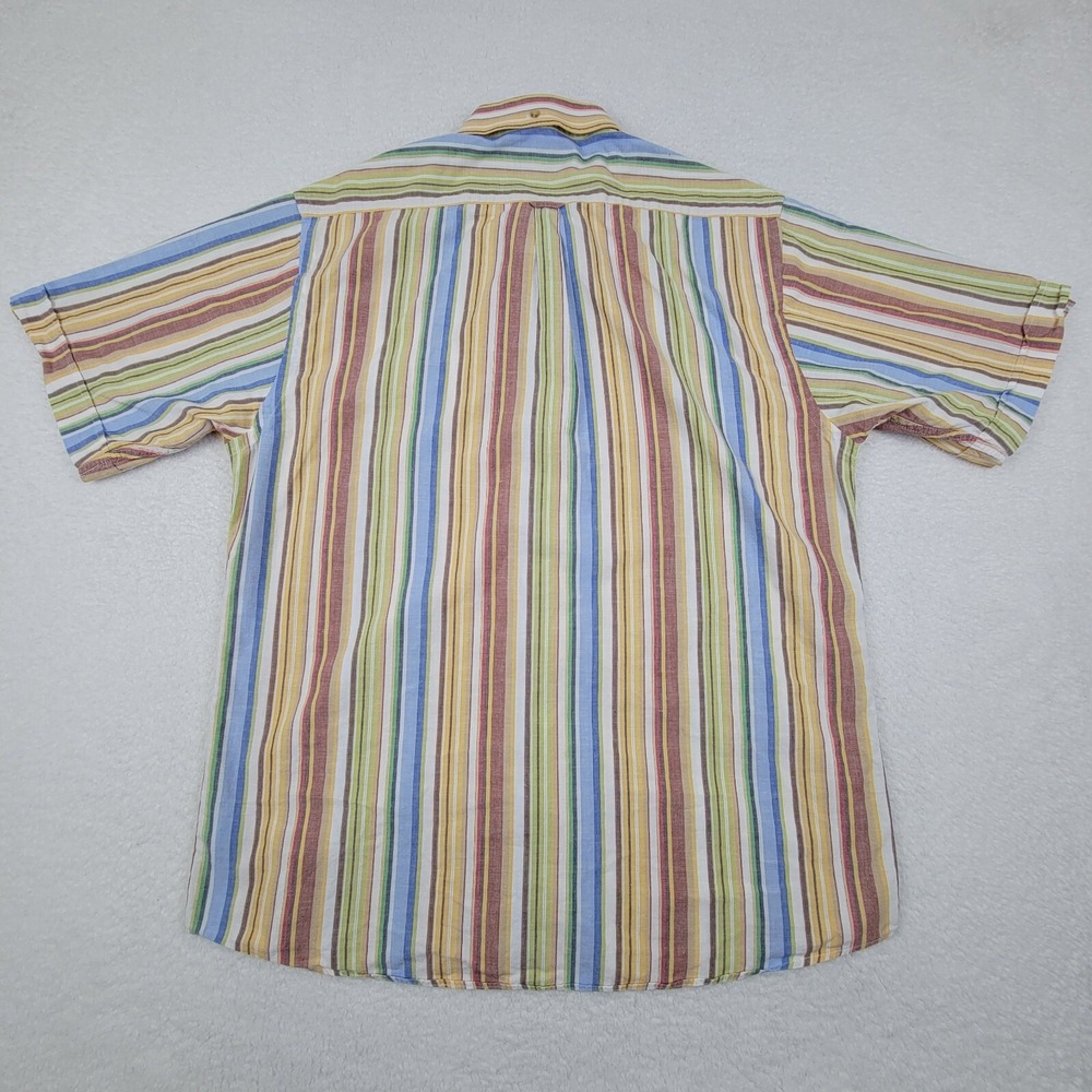Kinloch Anderson Scotland Short Sleeve Button Up Shirt Mens Large L Multicolor - Picture 8 of 8